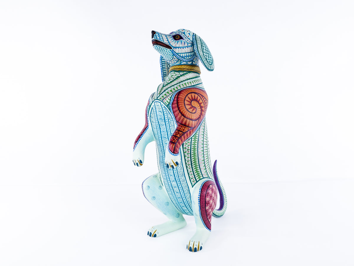 Dachshund Alebrije | Oaxacan Hand-Painted Copal Wood Carving | Magia Mexica