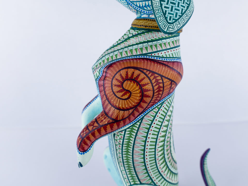 Dachshund Alebrije | Oaxacan Hand-Painted Copal Wood Carving | Magia Mexica