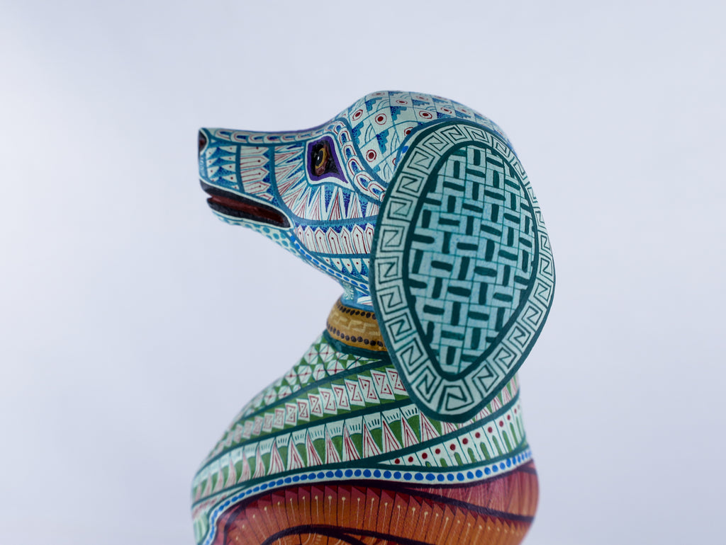 Dachshund Alebrije | Oaxacan Hand-Painted Copal Wood Carving | Magia Mexica