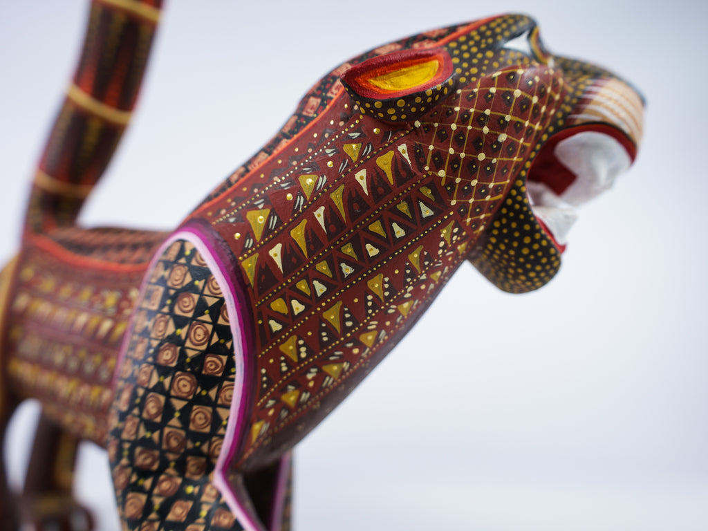Jaguar Alebrije Oaxacan Wood Carving