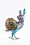 Rabbit Snail Alebrije | Oaxacan Hand-Painted Copal Wood Carving | Magia Mexica