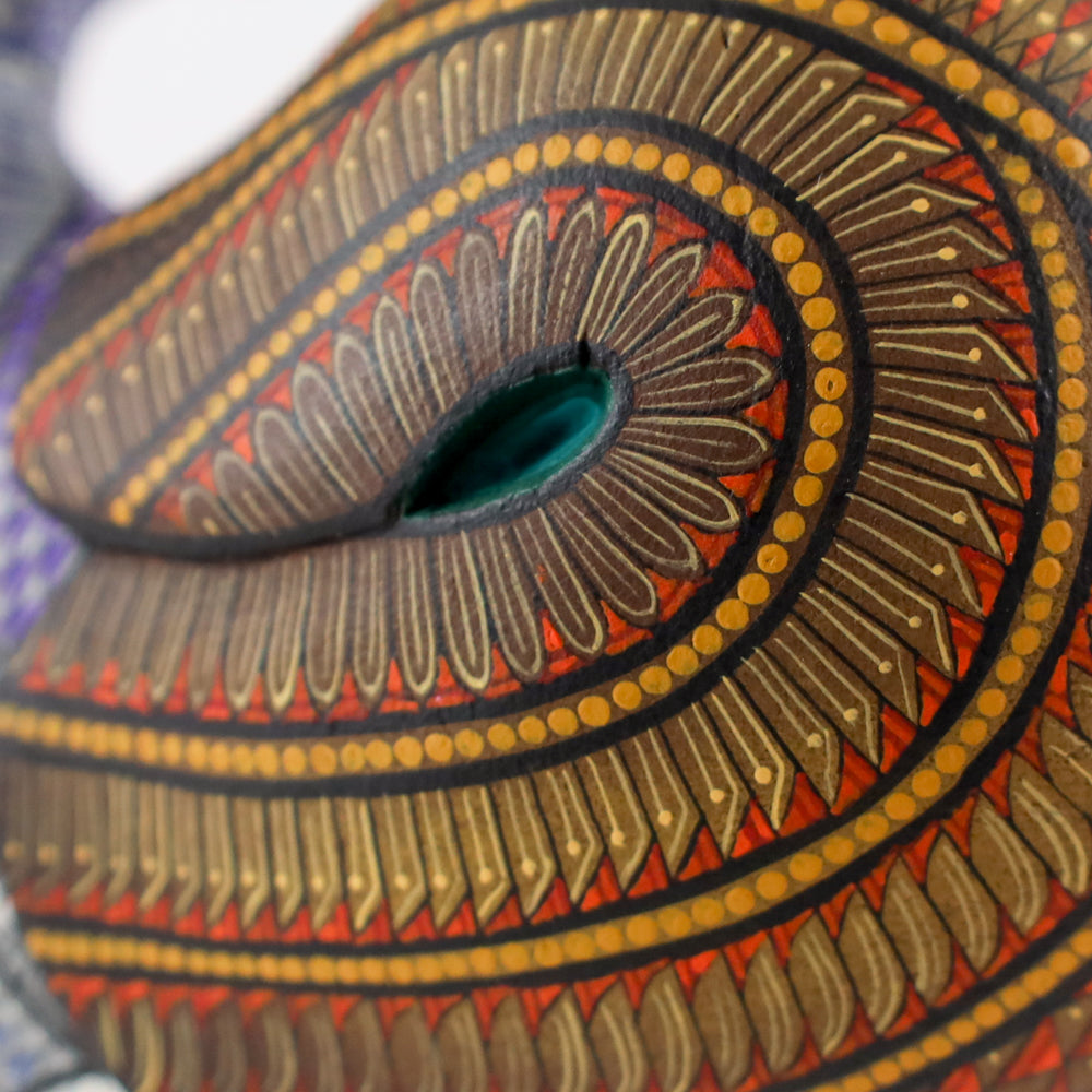 Rabbit Snail Alebrije | Oaxacan Hand-Painted Copal Wood Carving | Magia Mexica