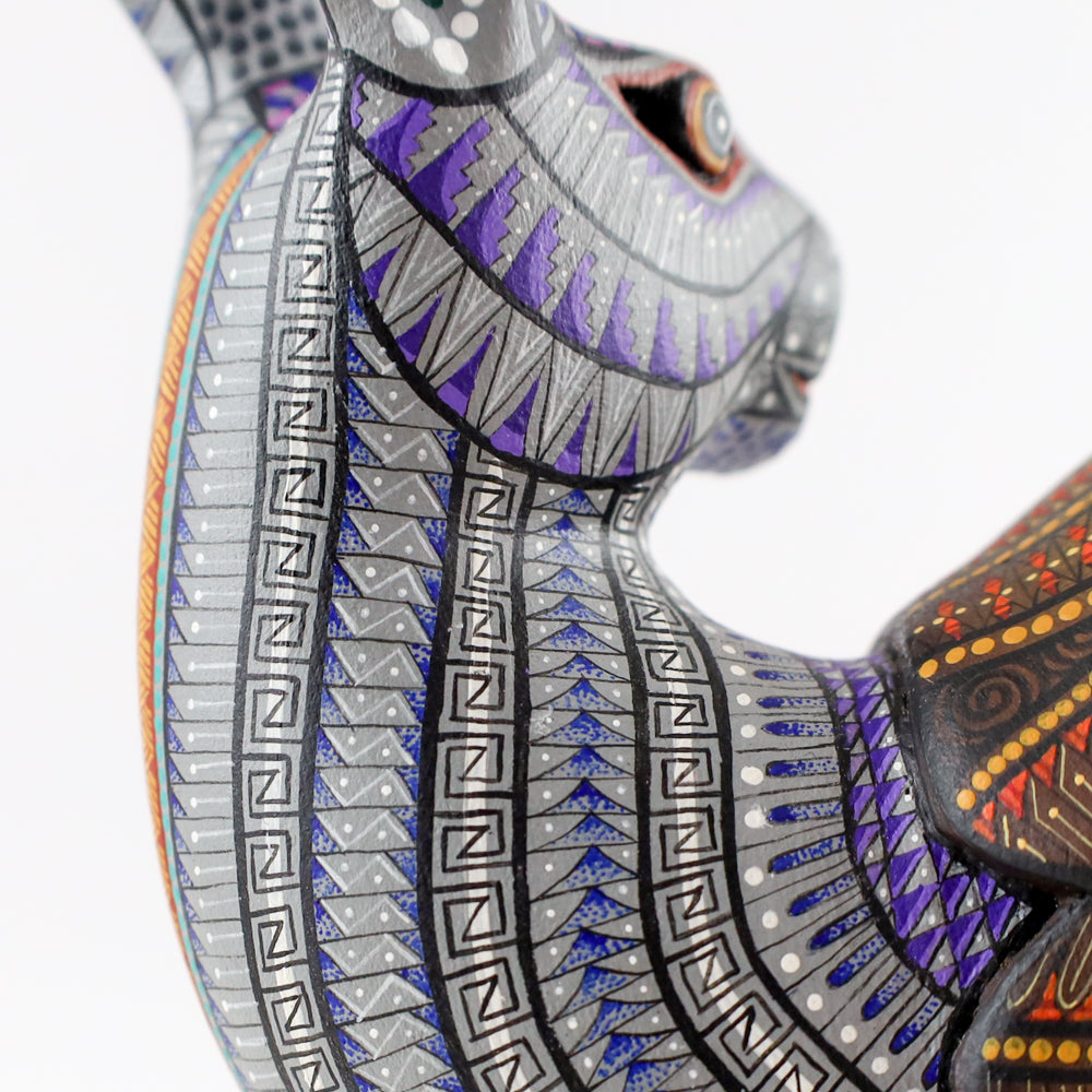 Rabbit Snail Alebrije | Oaxacan Hand-Painted Copal Wood Carving | Magia Mexica