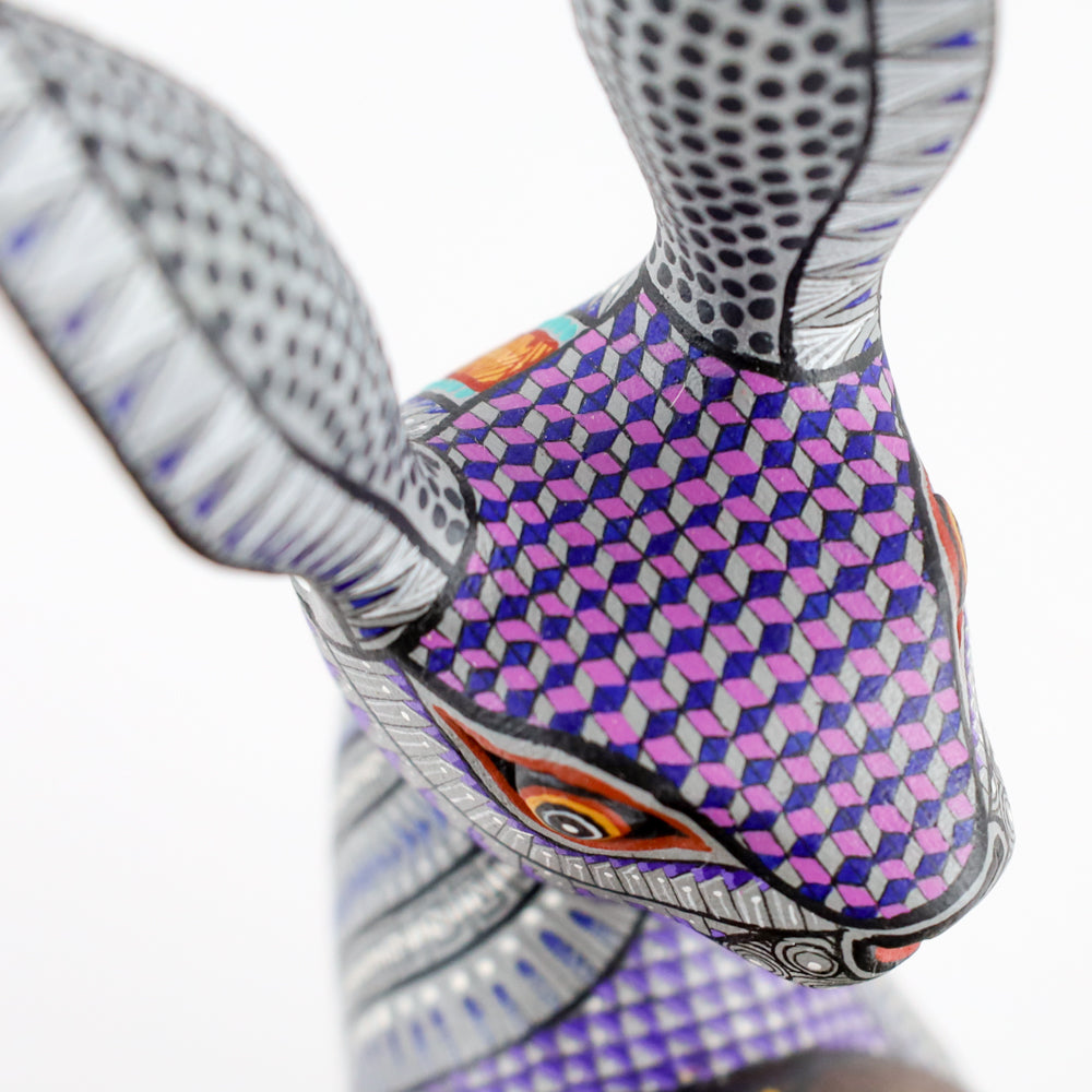 Rabbit Snail Alebrije | Oaxacan Hand-Painted Copal Wood Carving | Magia Mexica