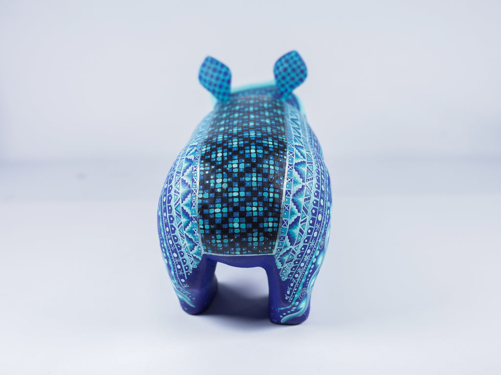 Hippopotamus Alebrije Oaxacan Wood Carving