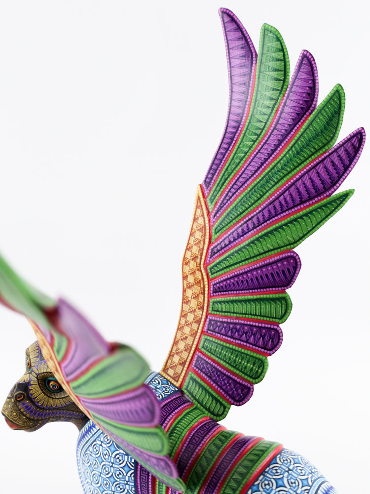 Oaxacan Monkey Alebrije | Hand-Painted Wood Carving | Magia Mexica