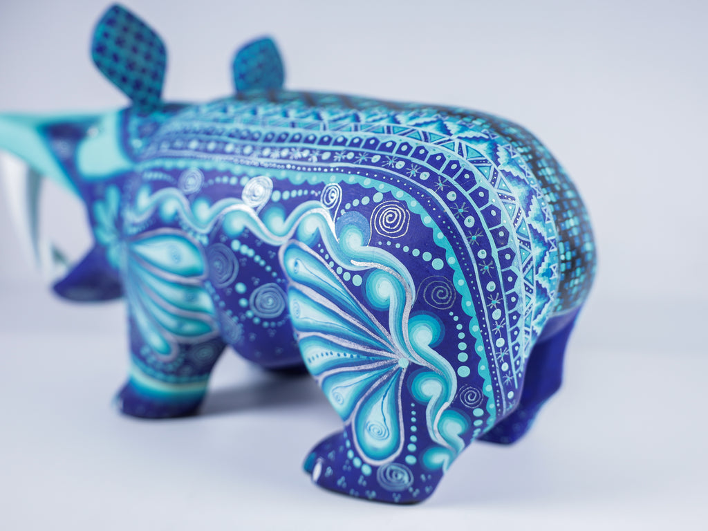 Hippopotamus Alebrije Oaxacan Wood Carving