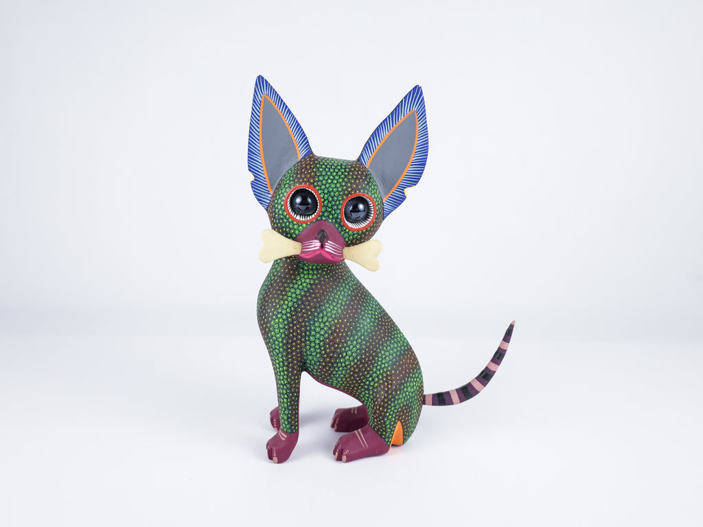 Chihuahua Dog Alebrije Oaxacan Wood Carving