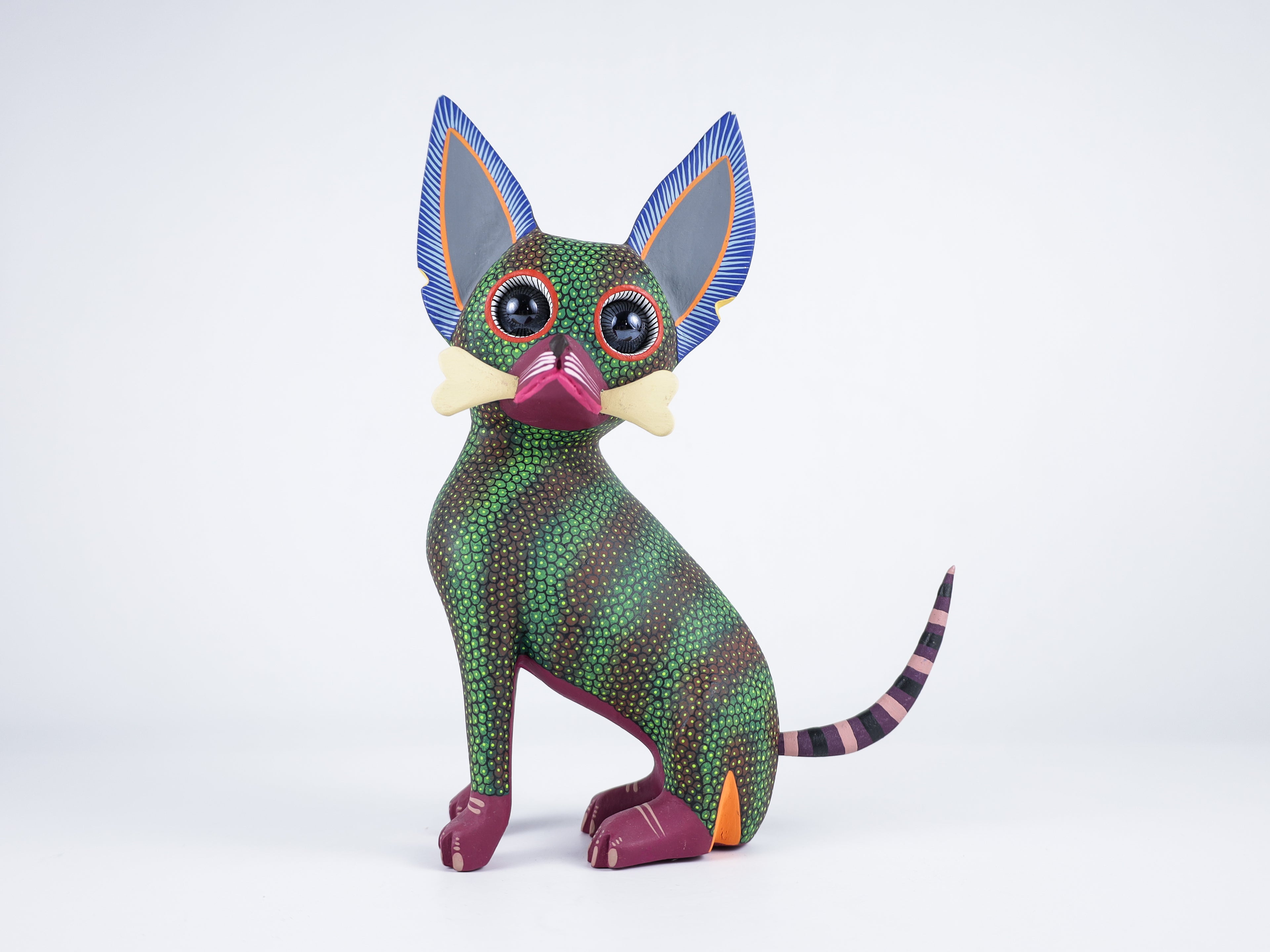Chihuahua Dog Alebrije Oaxacan Wood Carving