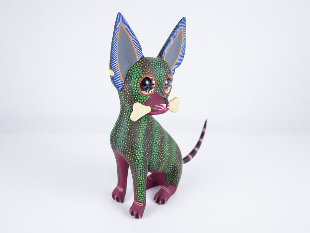 Chihuahua Dog Alebrije Oaxacan Wood Carving