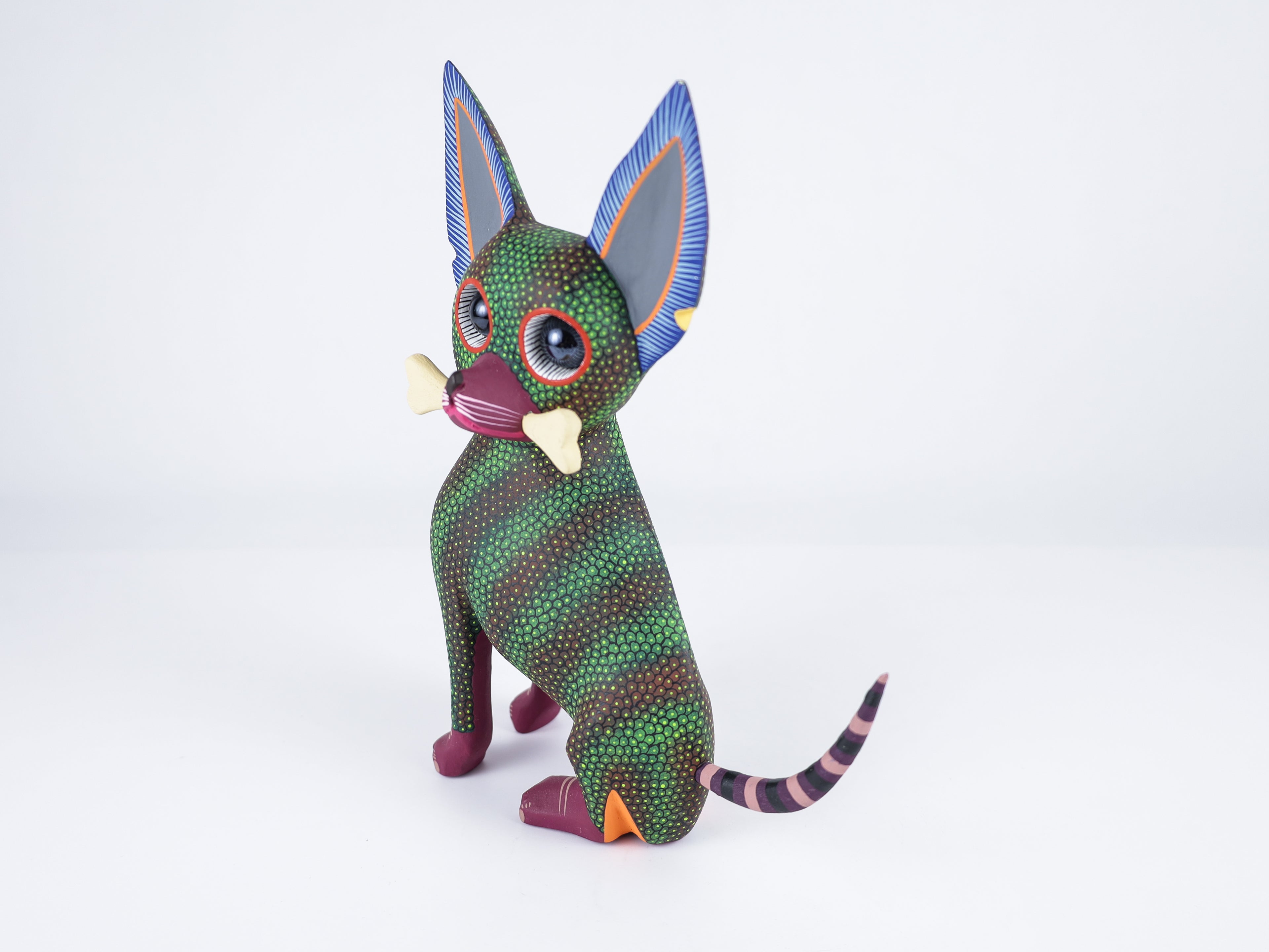 Chihuahua Dog Alebrije Oaxacan Wood Carving