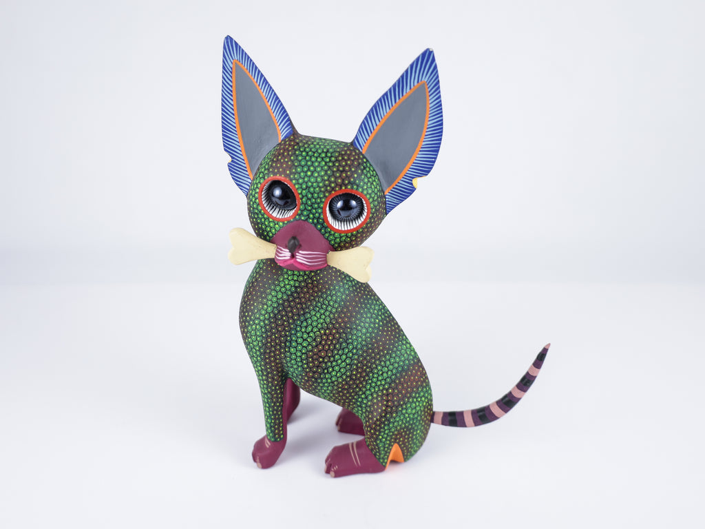 Chihuahua Dog Alebrije Oaxacan Wood Carving