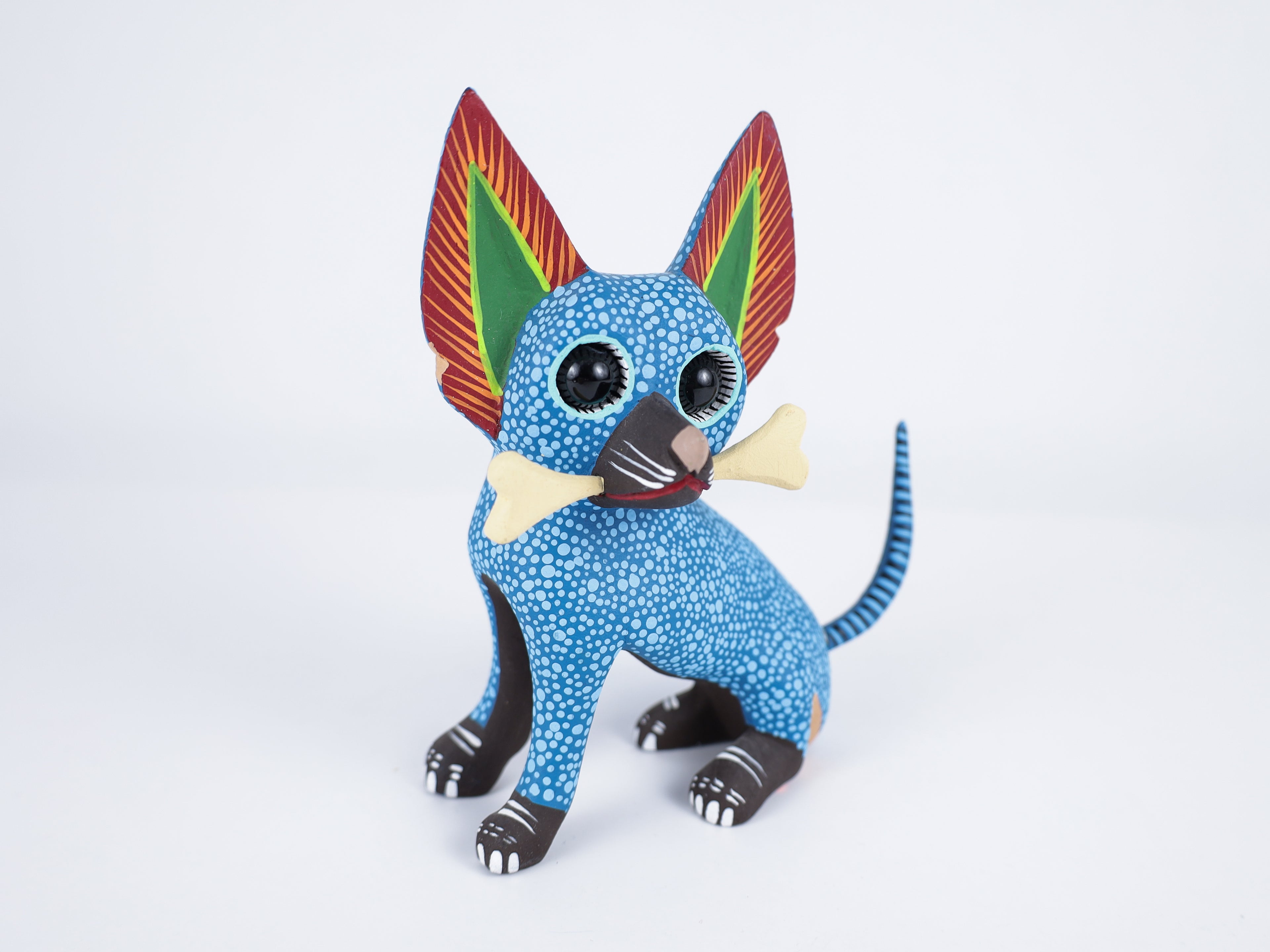 Chihuahua Dog Alebrije Oaxacan Wood Carving
