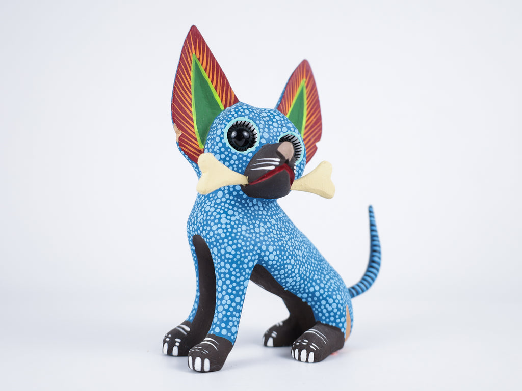 Chihuahua Dog Alebrije Oaxacan Wood Carving