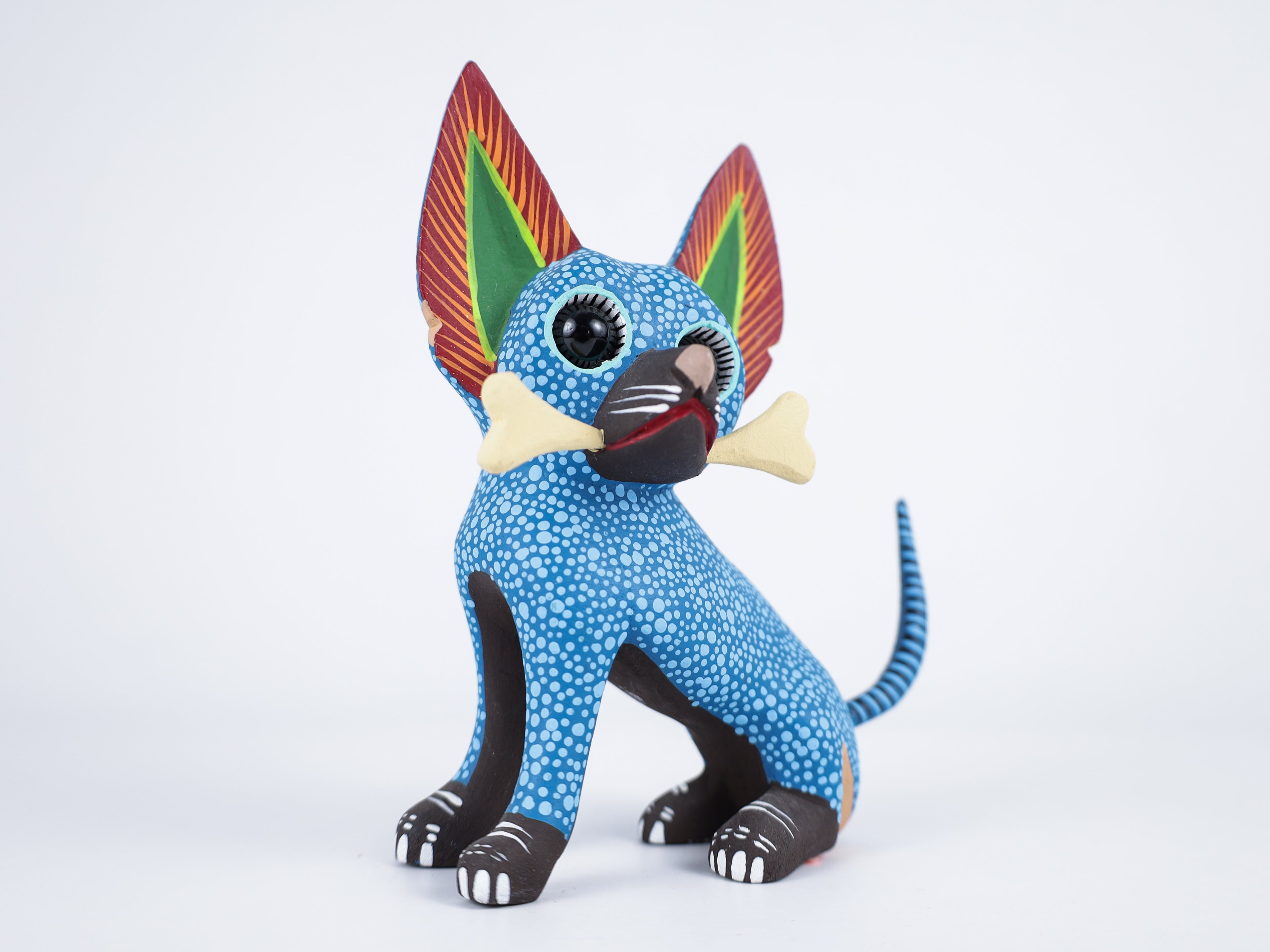 Chihuahua Dog Alebrije Oaxacan Wood Carving