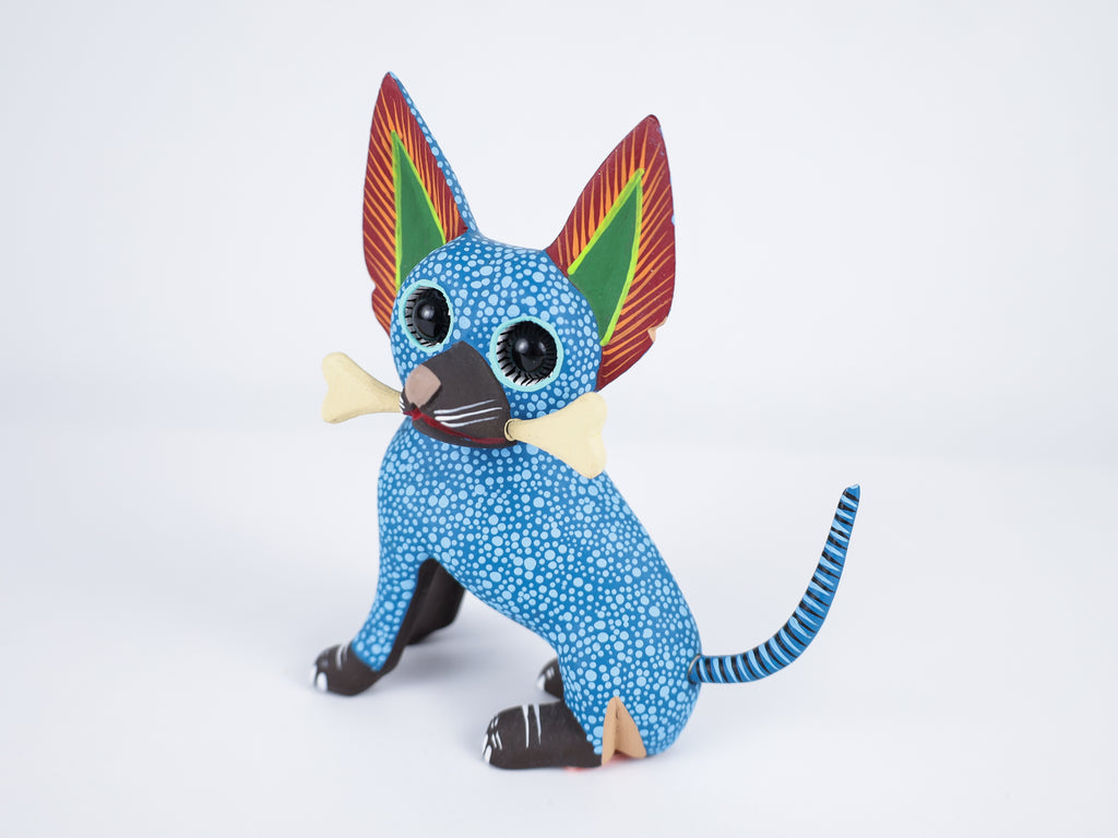 Chihuahua Dog Alebrije Oaxacan Wood Carving