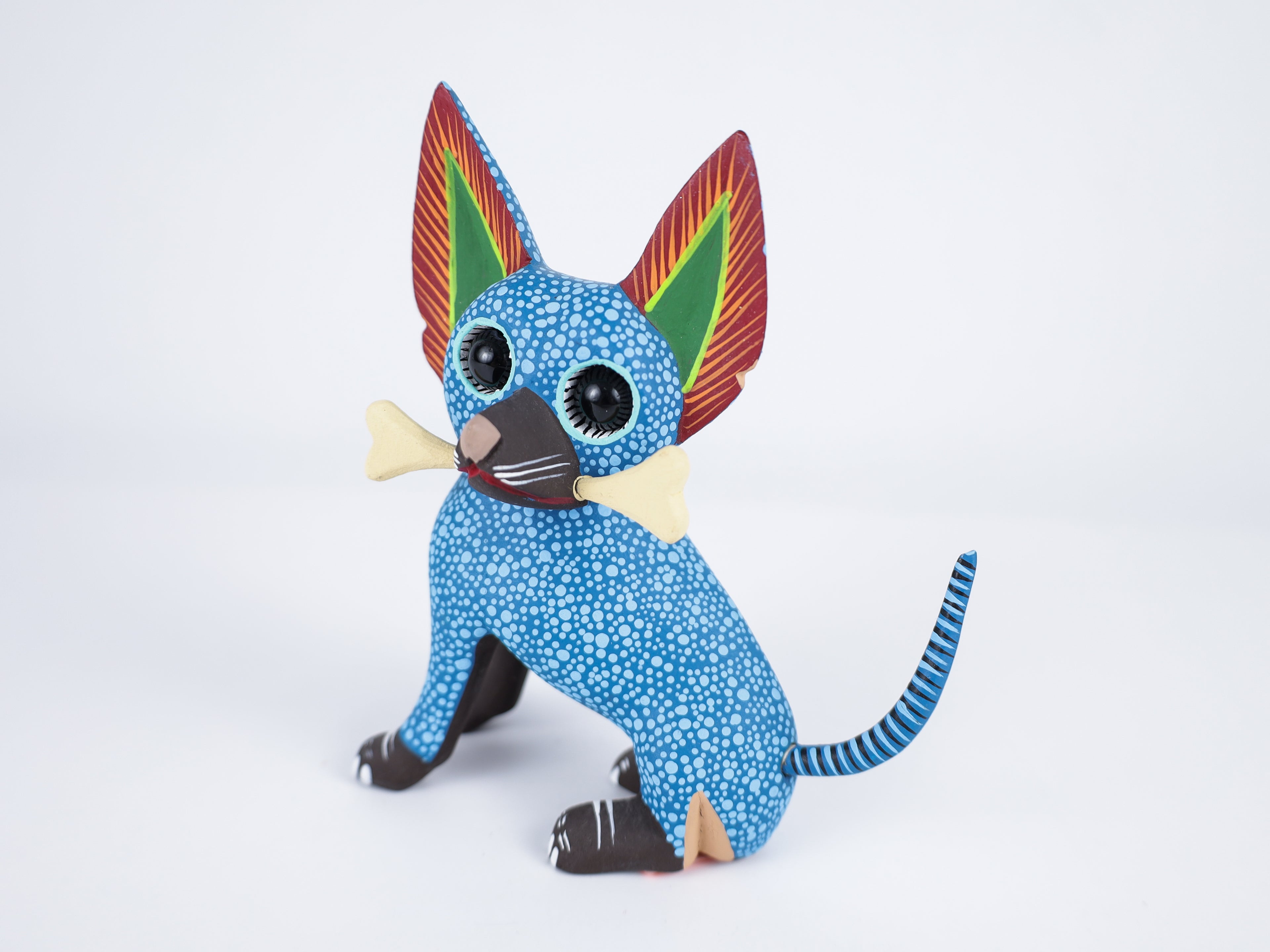 Chihuahua Dog Alebrije Oaxacan Wood Carving