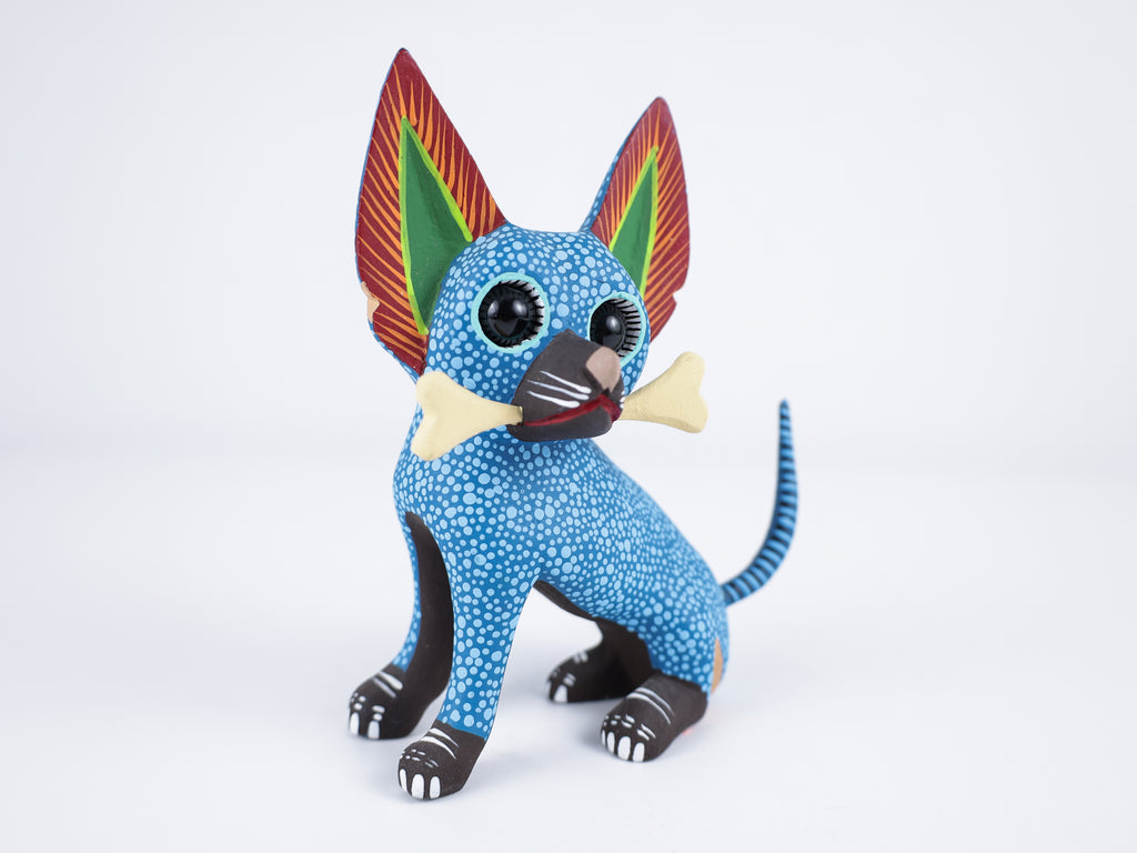 Chihuahua Dog Alebrije Oaxacan Wood Carving