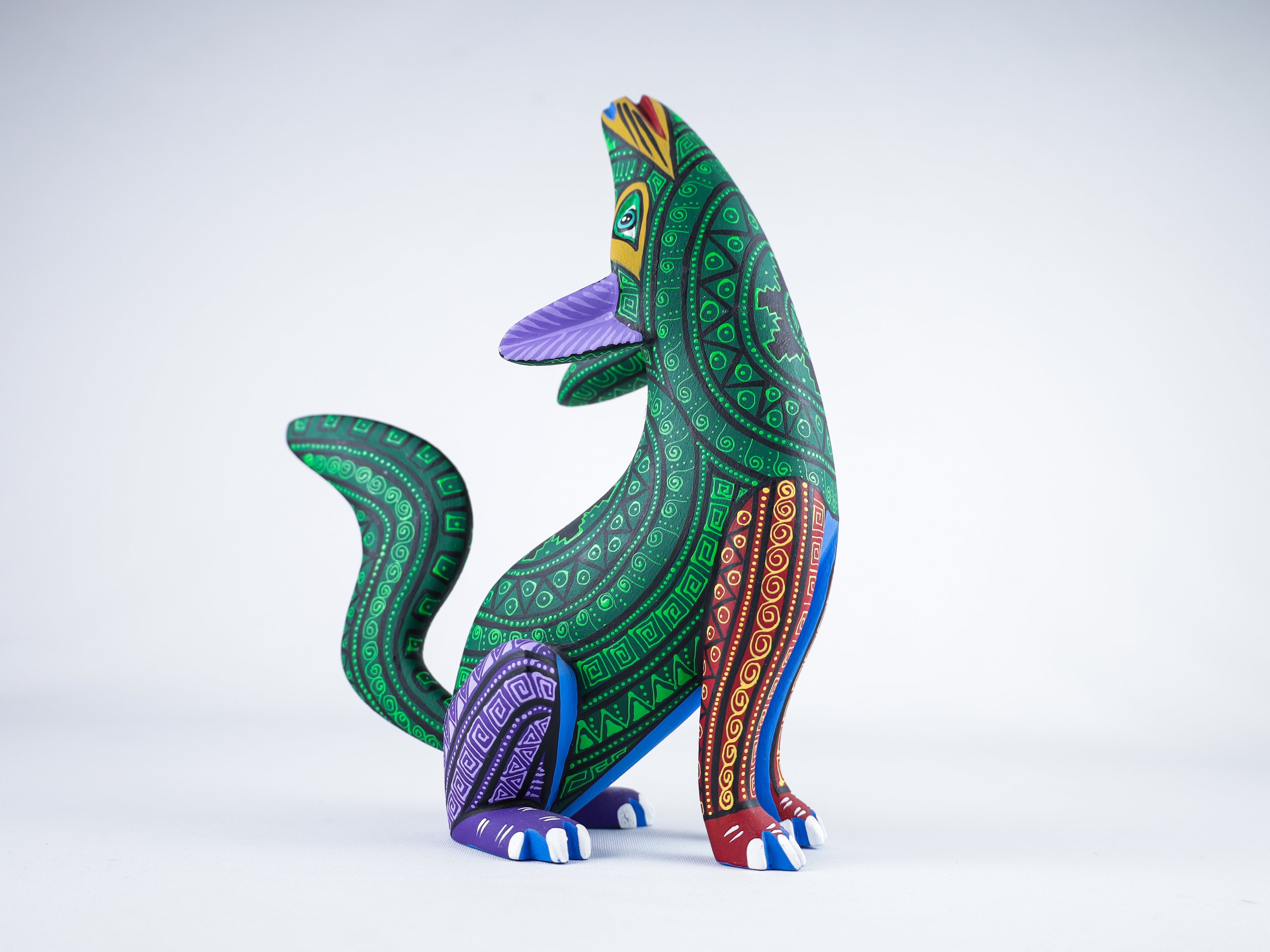 Wolf Alebrije Oaxacan Wood Carving