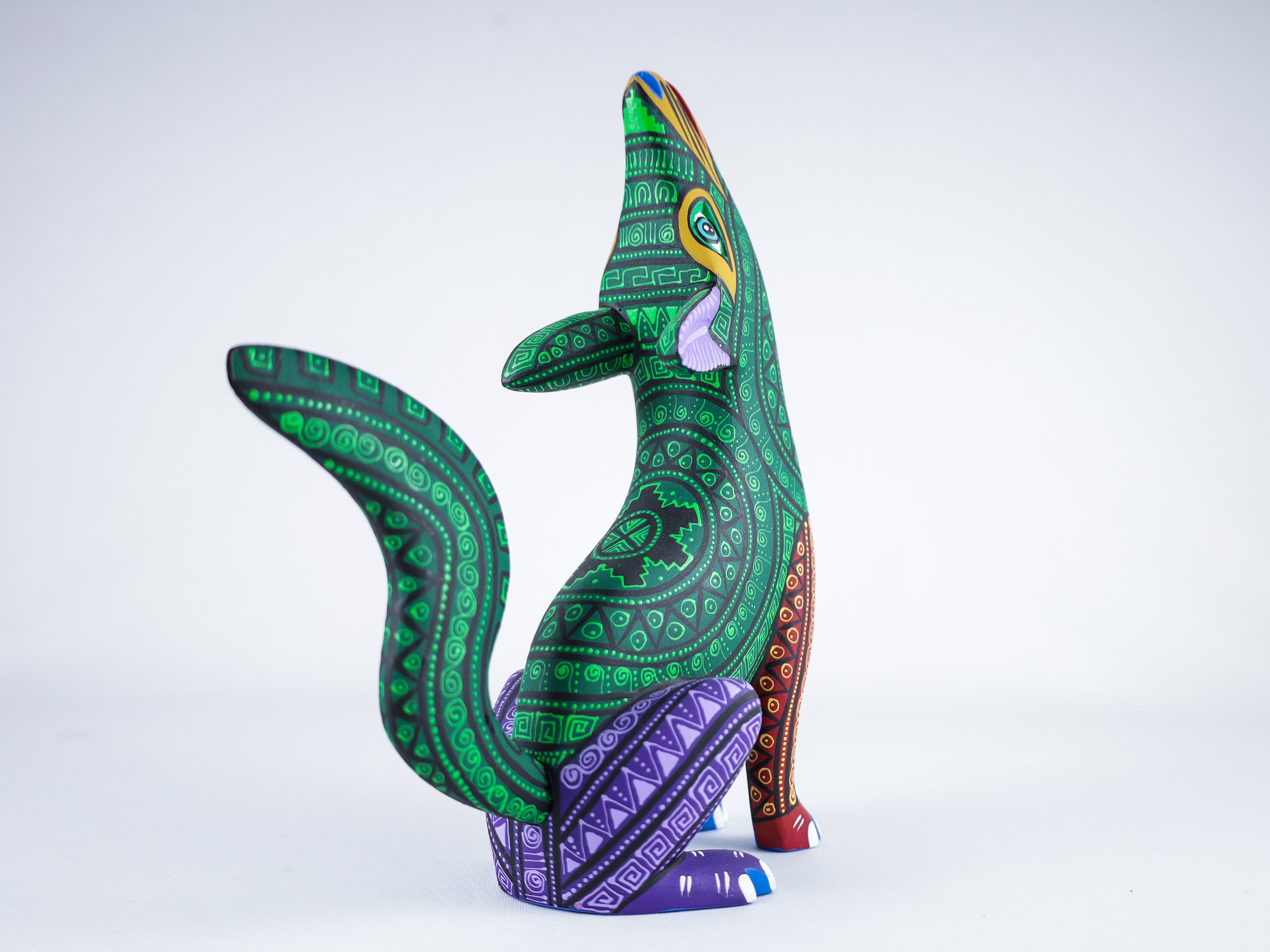Wolf Alebrije Oaxacan Wood Carving