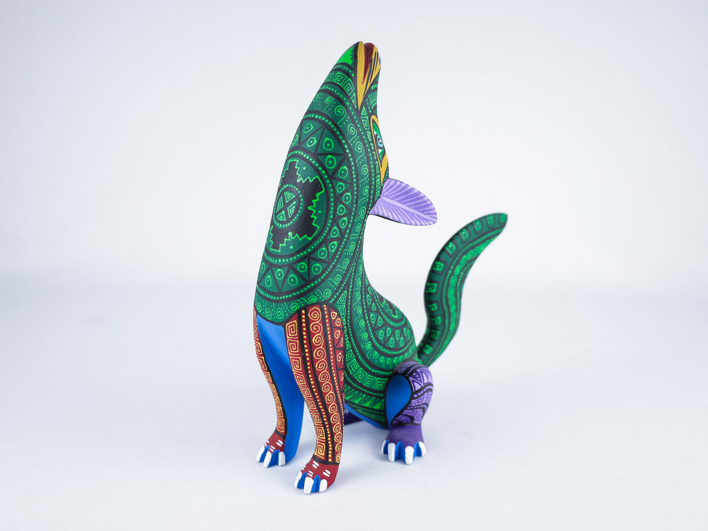 Wolf Alebrije Oaxacan Wood Carving