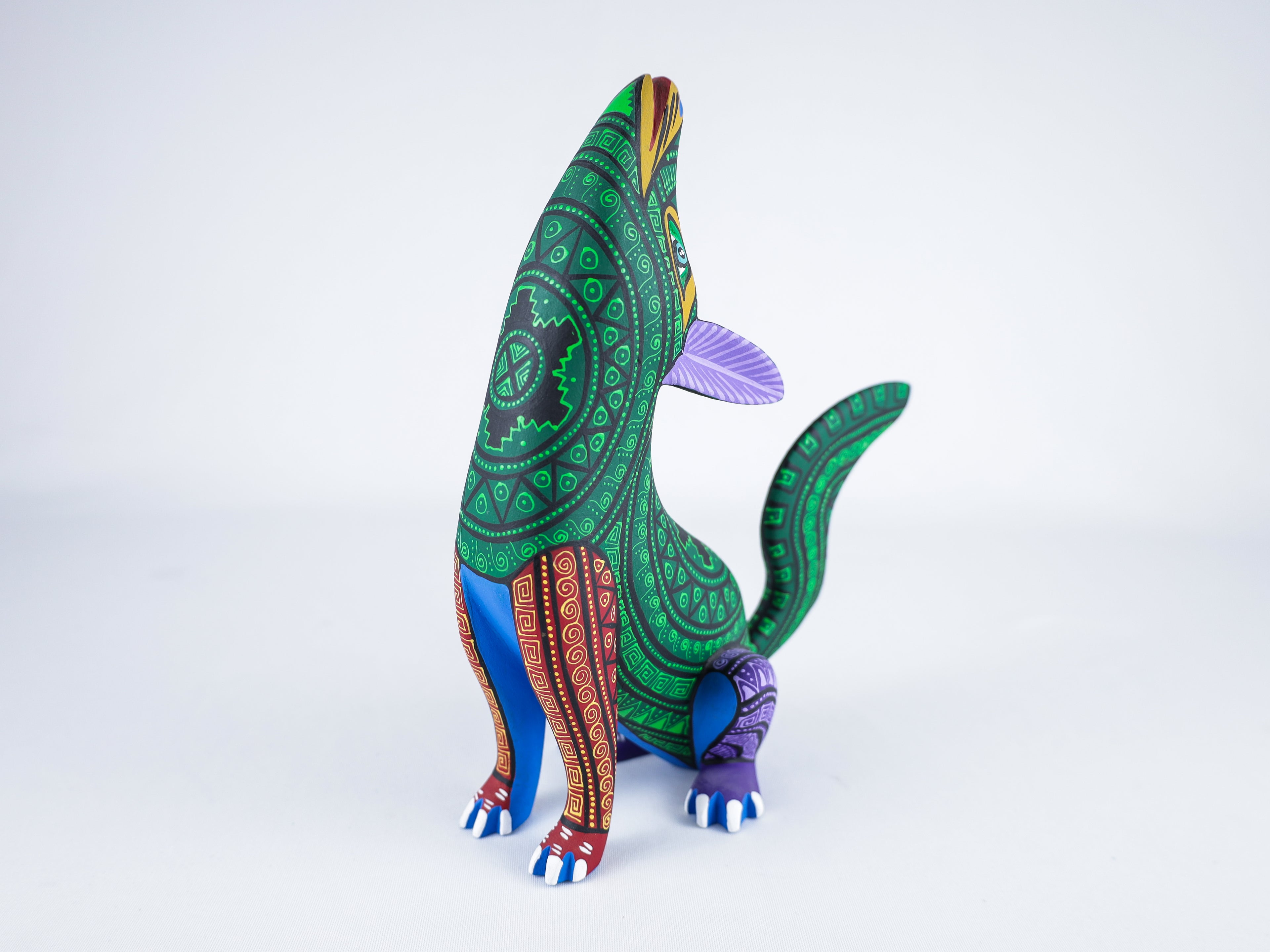 Wolf Alebrije Oaxacan Wood Carving