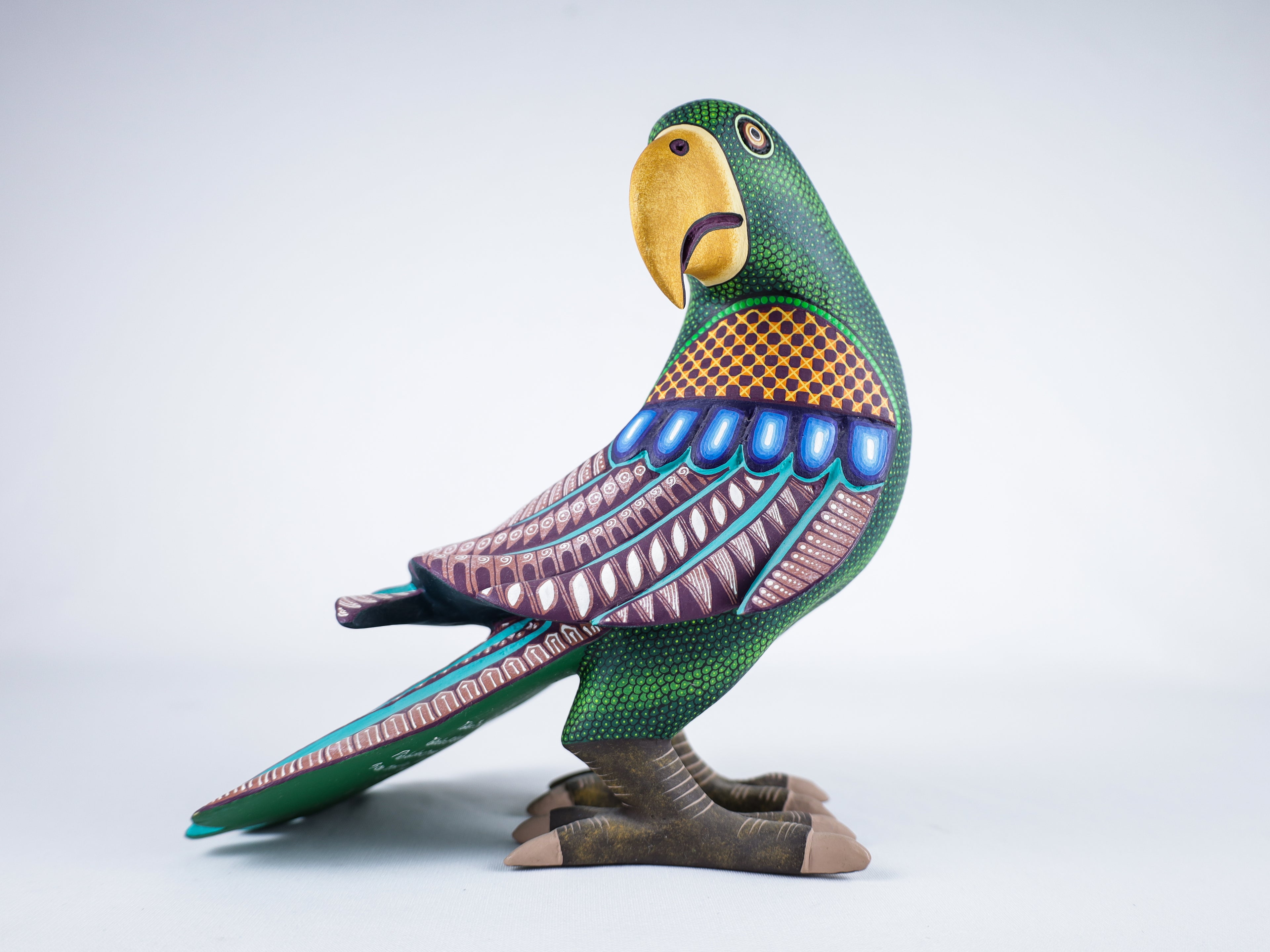 Parrot Alebrije Wood Carving Oaxacan