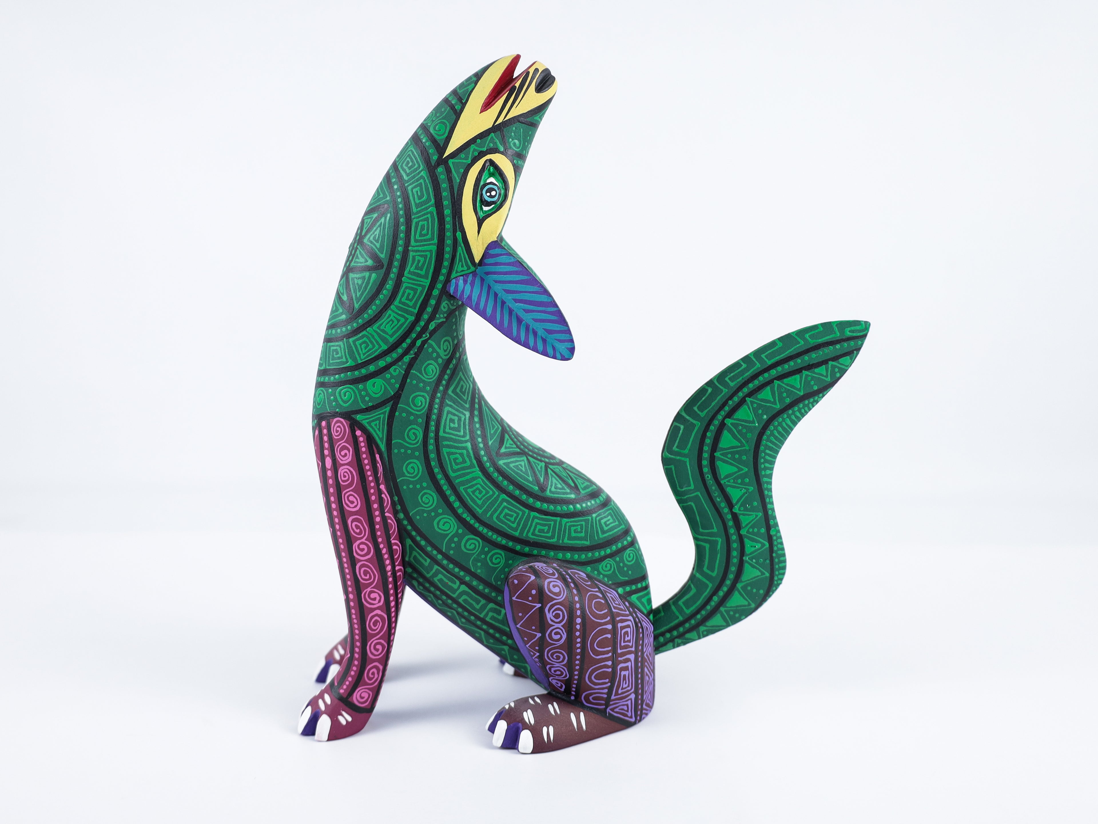 Wolf Alebrije Oaxacan Wood Carving