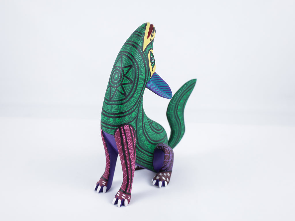 Wolf Alebrije Oaxacan Wood Carving