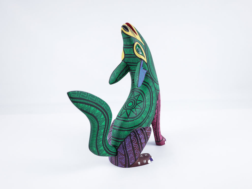 Wolf Alebrije Oaxacan Wood Carving