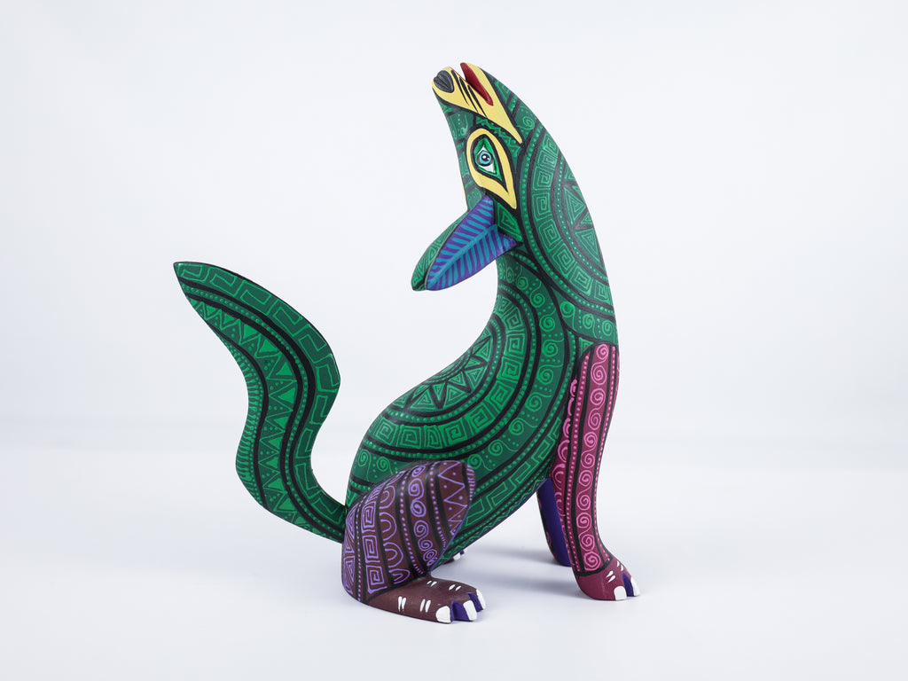 Wolf Alebrije Oaxacan Wood Carving