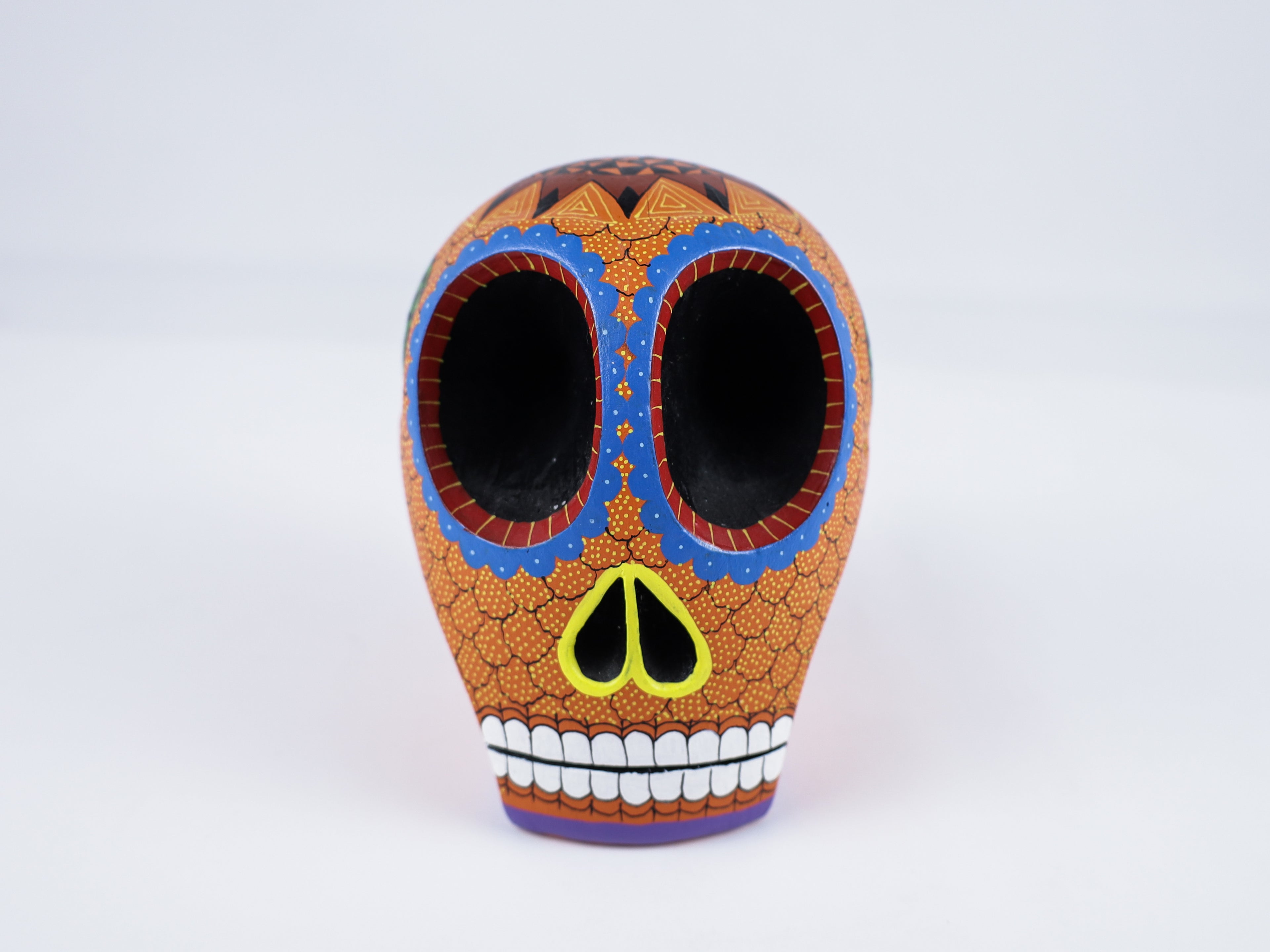 Skull Alebrije Dia de Muertos / Day of the Dead Oaxacan Wood Carving
