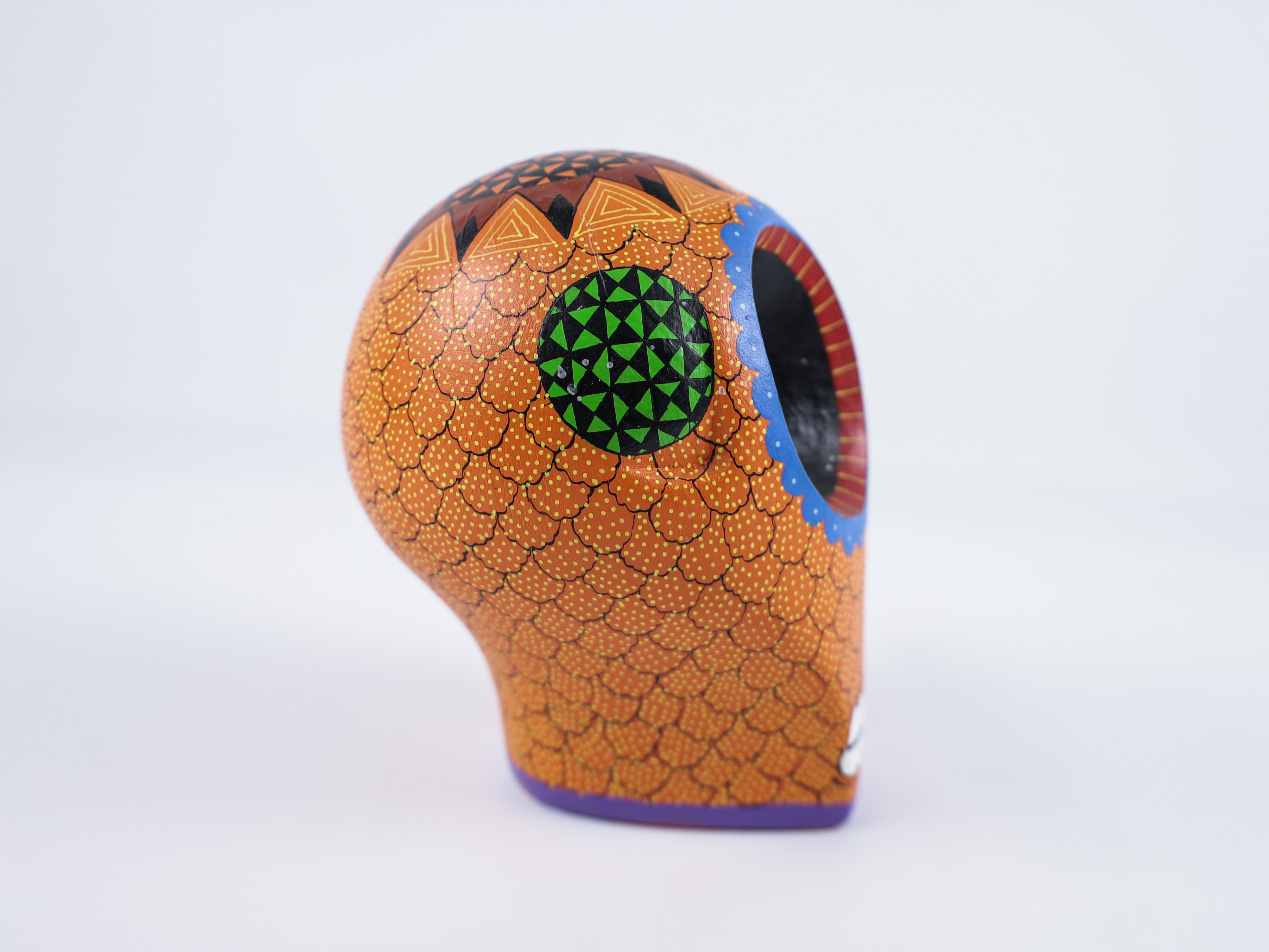 Skull Alebrije Dia de Muertos / Day of the Dead Oaxacan Wood Carving