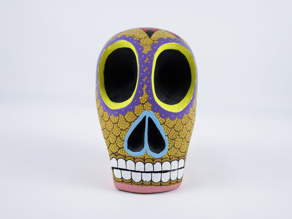Skull Alebrije Dia de Muertos / Day of the Dead Oaxacan Wood Carving