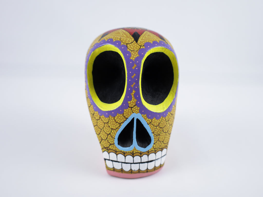 Skull Alebrije Dia de Muertos / Day of the Dead Oaxacan Wood Carving