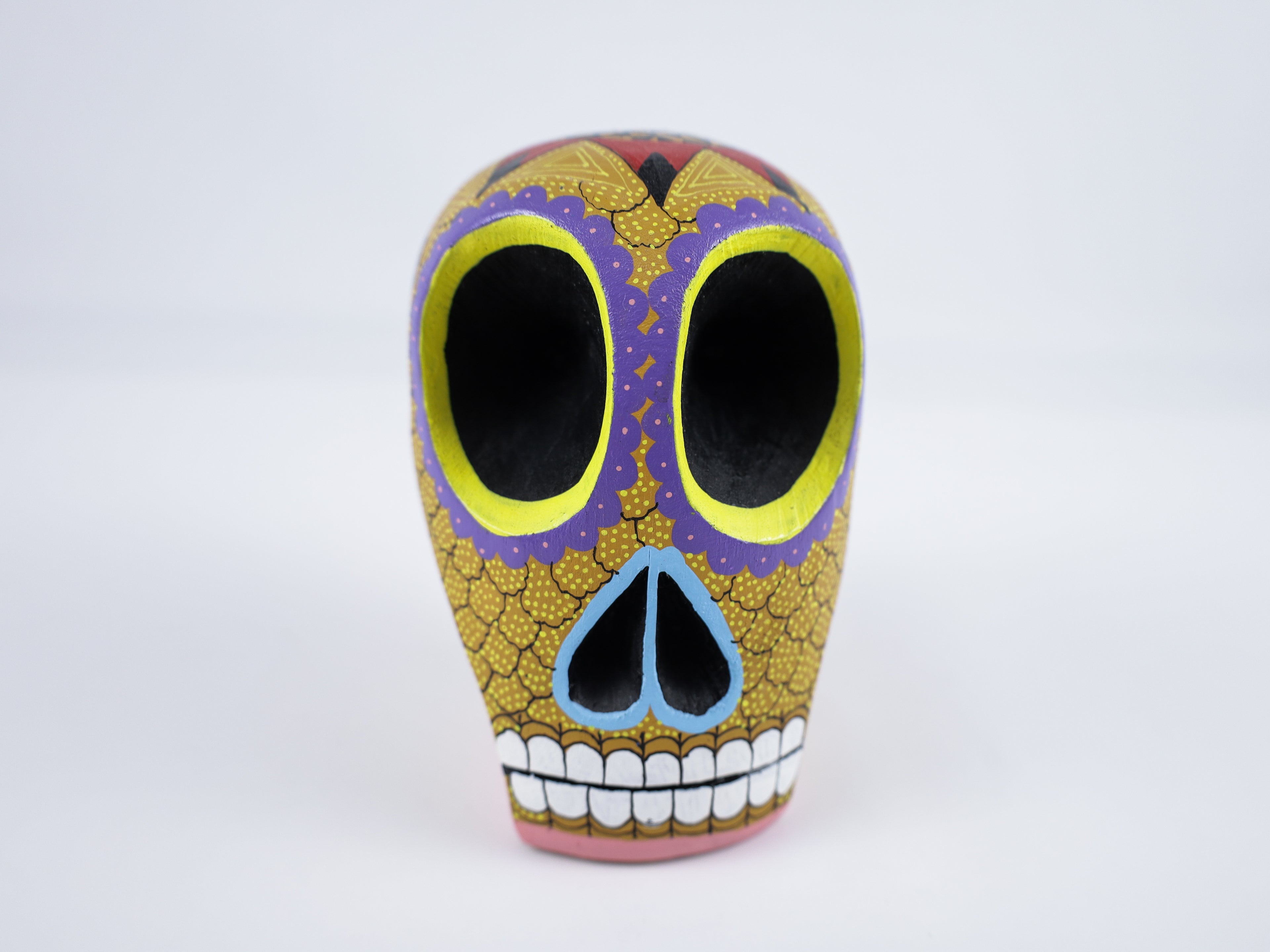 Skull Alebrije Dia de Muertos / Day of the Dead Oaxacan Wood Carving