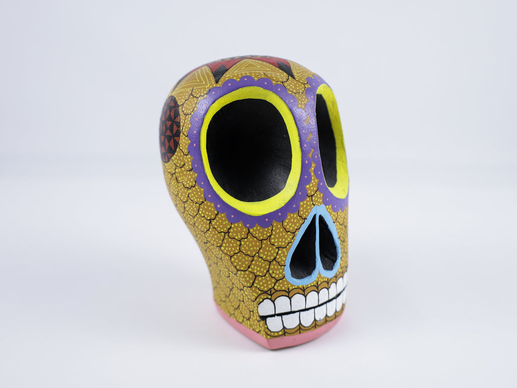 Skull Alebrije Dia de Muertos / Day of the Dead Oaxacan Wood Carving