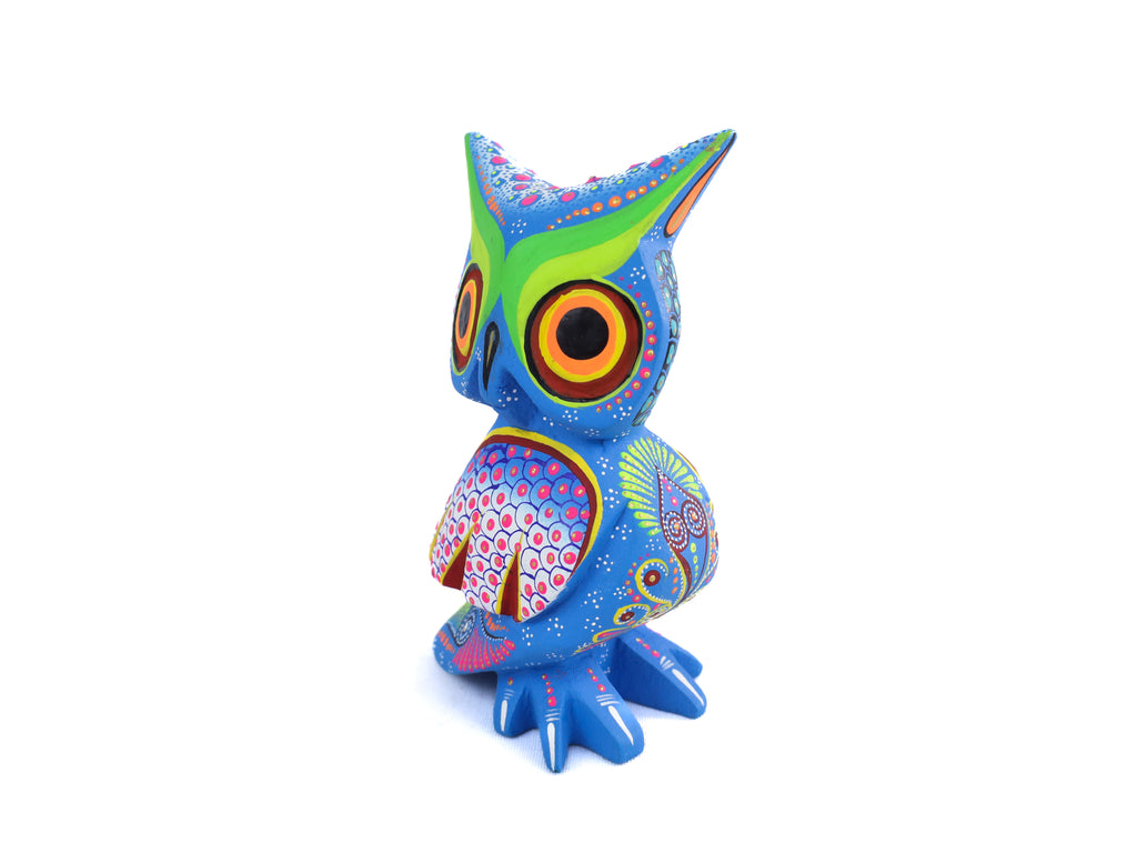 Owl Alebrije | Oaxacan Hand-Painted Copal Wood Carving | Magia Mexica