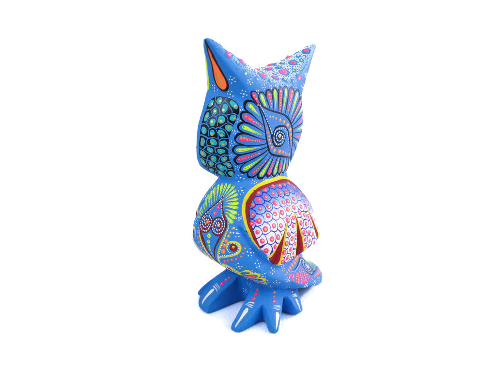 Owl Alebrije | Oaxacan Hand-Painted Copal Wood Carving | Magia Mexica