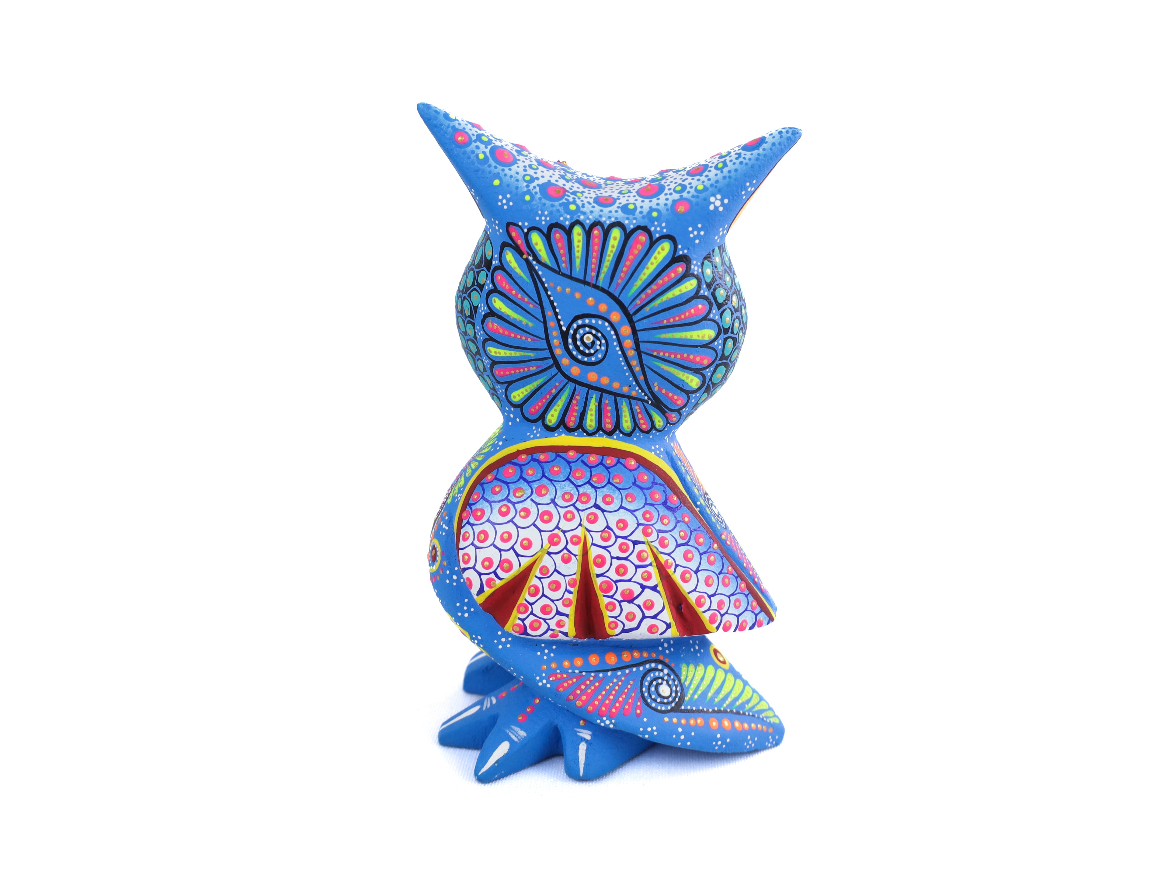 Owl Alebrije | Oaxacan Hand-Painted Copal Wood Carving | Magia Mexica