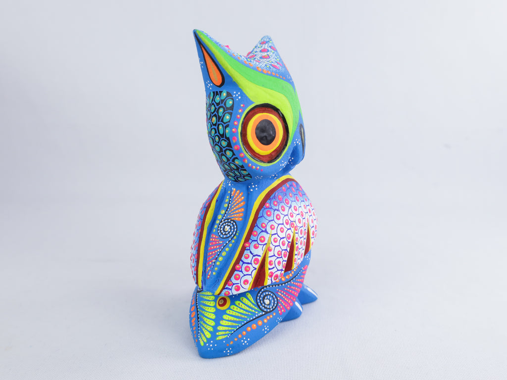 Owl Alebrije | Oaxacan Hand-Painted Copal Wood Carving | Magia Mexica