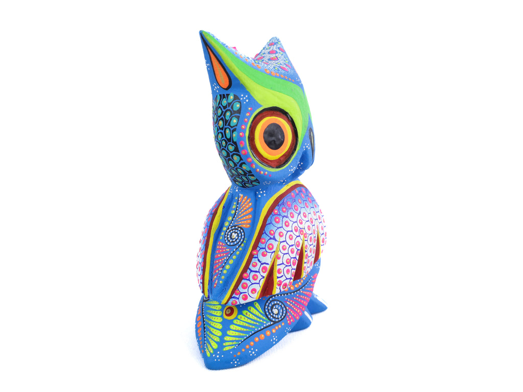 Owl Alebrije | Oaxacan Hand-Painted Copal Wood Carving | Magia Mexica