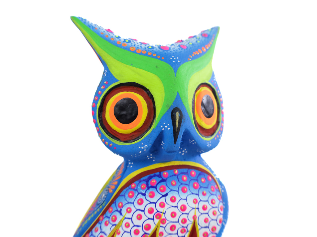 Owl Alebrije | Oaxacan Hand-Painted Copal Wood Carving | Magia Mexica