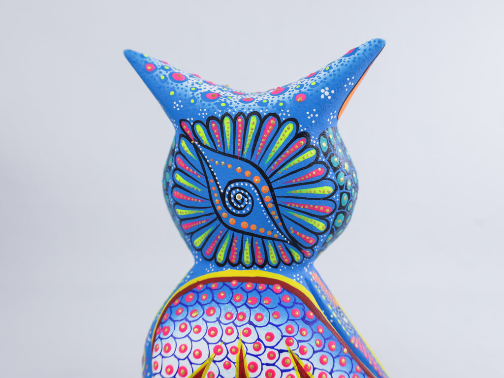 Owl Alebrije | Oaxacan Hand-Painted Copal Wood Carving | Magia Mexica