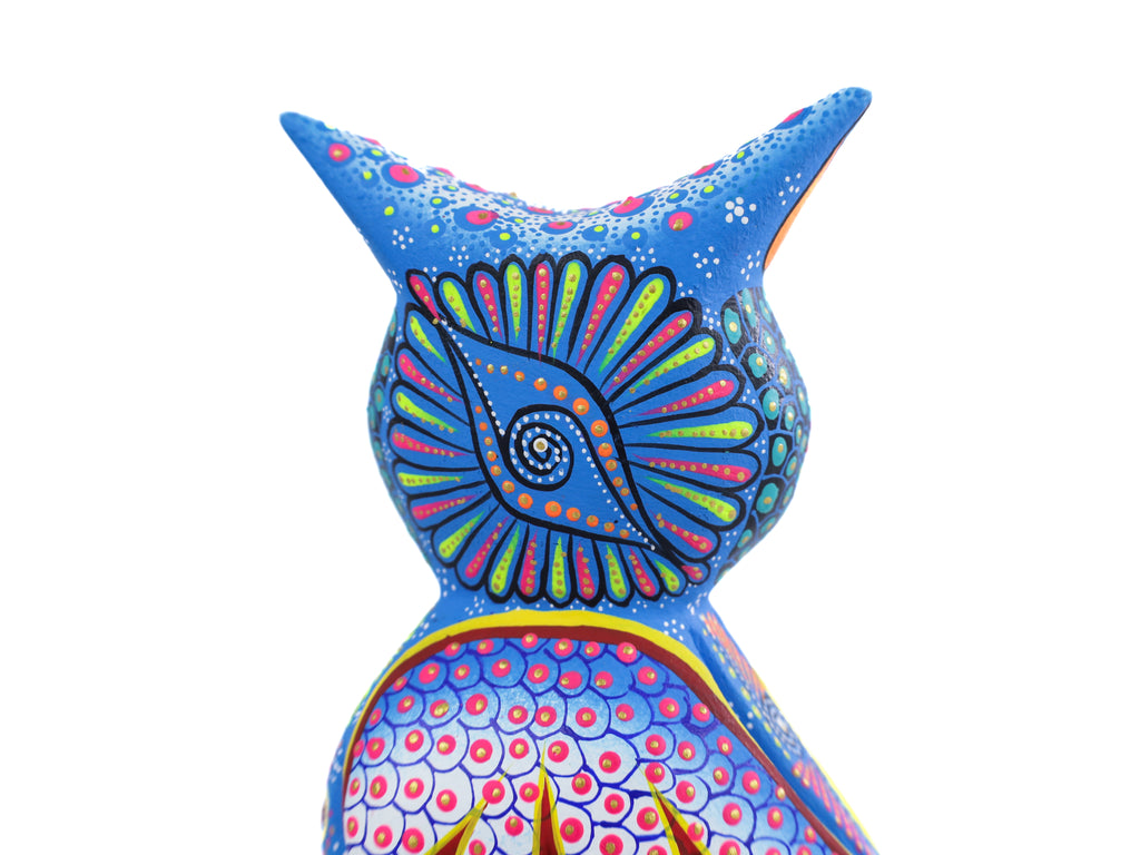 Owl Alebrije | Oaxacan Hand-Painted Copal Wood Carving | Magia Mexica