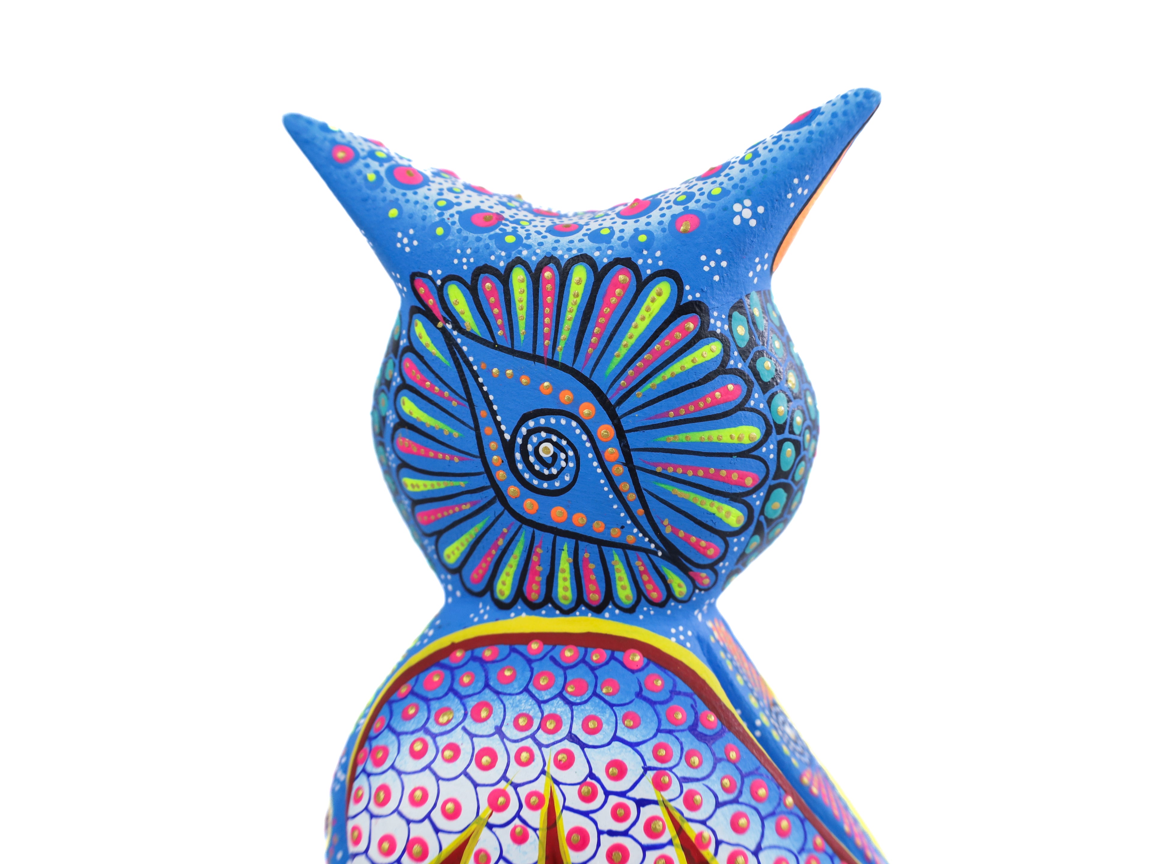 Owl Alebrije | Oaxacan Hand-Painted Copal Wood Carving | Magia Mexica