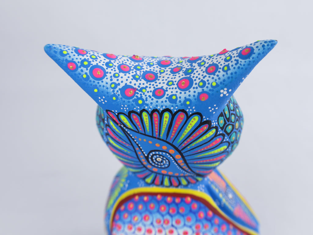 Owl Alebrije | Oaxacan Hand-Painted Copal Wood Carving | Magia Mexica