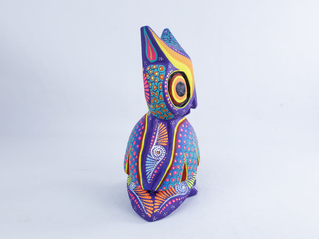 Owl Alebrije | Oaxacan Hand-Painted Copal Wood Carving | Magia Mexica
