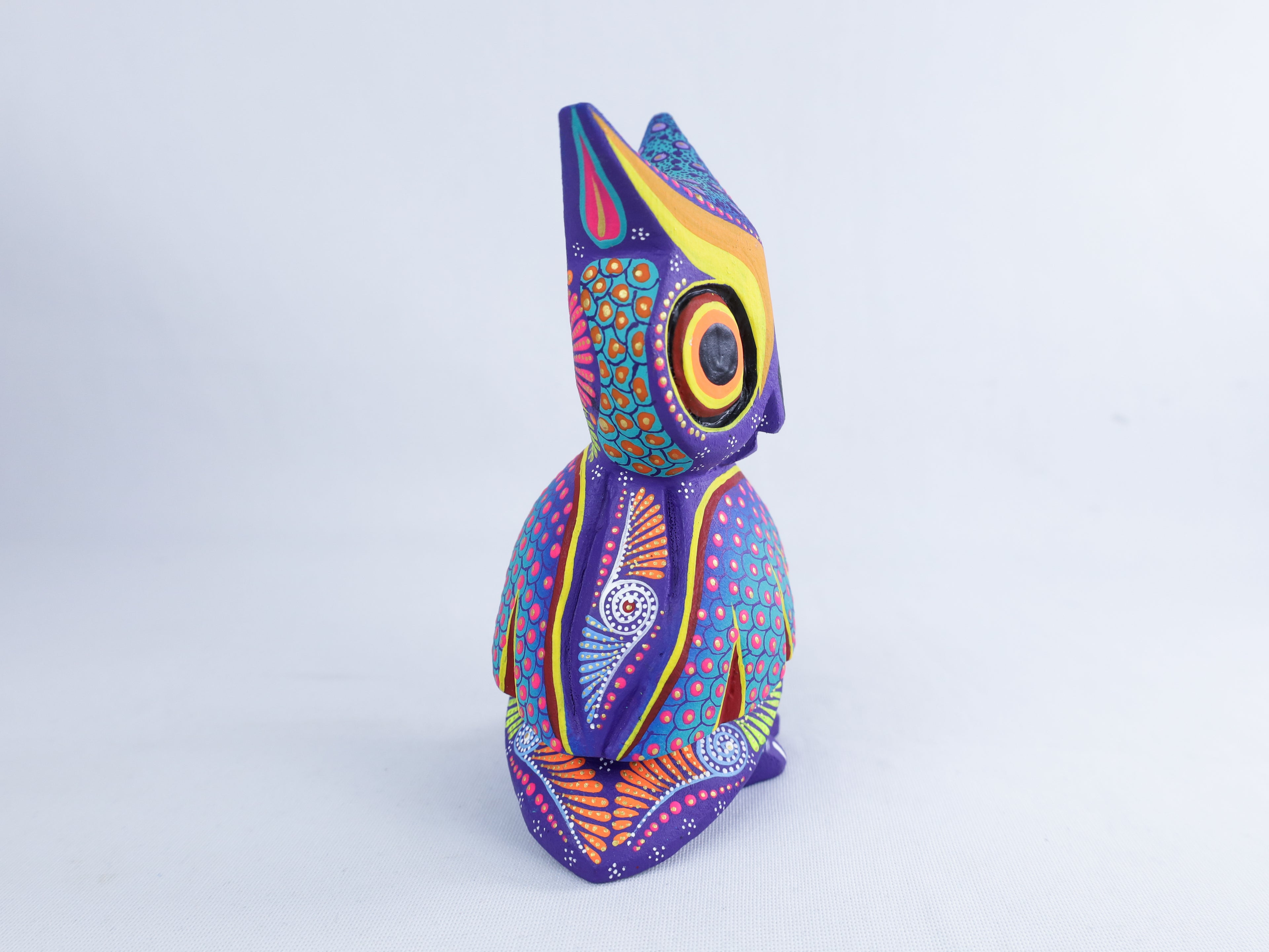 Owl Alebrije | Oaxacan Hand-Painted Copal Wood Carving | Magia Mexica