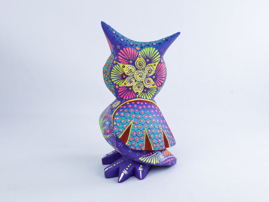 Owl Alebrije | Oaxacan Hand-Painted Copal Wood Carving | Magia Mexica